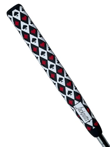 Jackputts Gambler Midsize Pistol Putter Grip for Golf Clubs - Fun Card Design