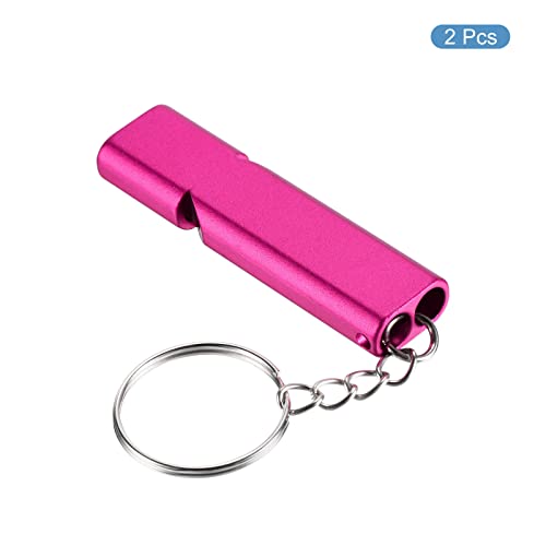 Emergency Survival Whistle - Double Tubes, Rose Color