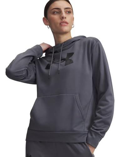 Under Armour Women's Armour Fleece Big Logo Hoodie - Castlerock/Black, Small