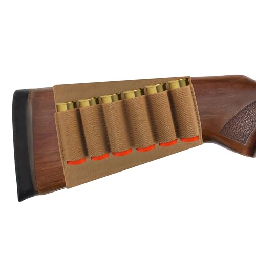 8 Round Shotgun Shell Holder - Khaki Buttstock Shell Holder