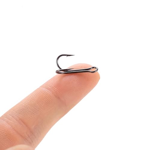 50pcs Double Fishing Hooks Set - High Carbon Steel Size #10