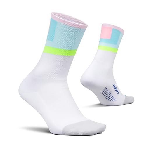 Feetures Elite Light Cushion Mini Crew Socks - Medium / Candy Court - 1 Pair