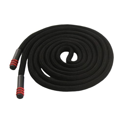 Durable Cotton Drawstring Replacement - Black Rope, Red Stripe