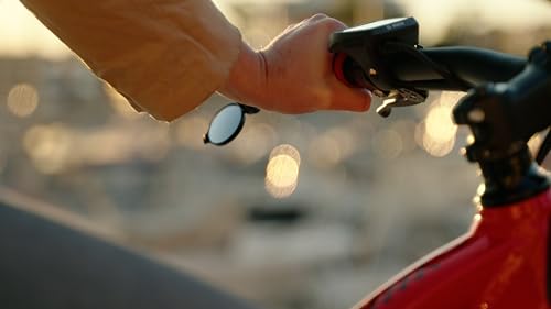 THE BEAM Corky Urban Folding Rear-View Bicycle Mirror – Black, 360° Rotation