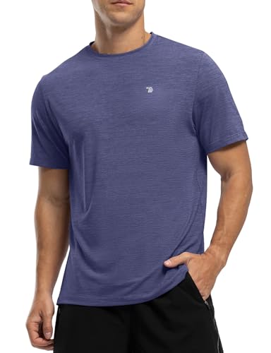 Rdruko Men's X-Large Purple Moisture-Wicking Athletic Workout Shirts