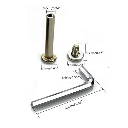 Inline Skate Wheel Axles Repair Kit - 4 Sets 6mm x 35mm