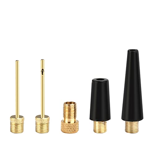 5-Piece Ball Pump Needle and Nozzle Inflation Kit with Adapter