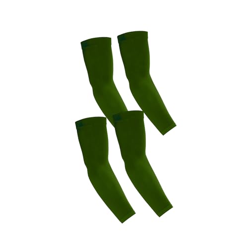 Cooling UV Protection Arm Sleeves - 2 Pairs Green Tattoo Cover