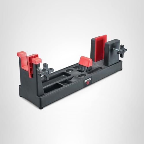 HOPPE'S Gun Vise, Rifle and Shotgun Vise with Front and Rear Locking Supports Grey