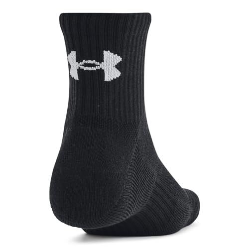 Under Armour Cotton Quarter Socks 6-Pack Large Black White 12
