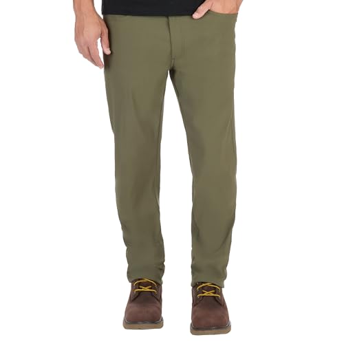 The American Outdoorsman Men's 5-Pocket Stretch Nylon Travel Pants, 36W x 30L, Grape Leaf