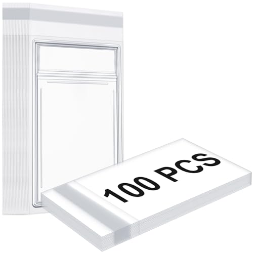 Resealable Graded Card Sleeves for Trading Card Slabs - 100 Pack