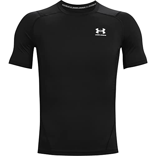 Men's HeatGear Compression Short-Sleeve T-Shirt - Medium Black/White