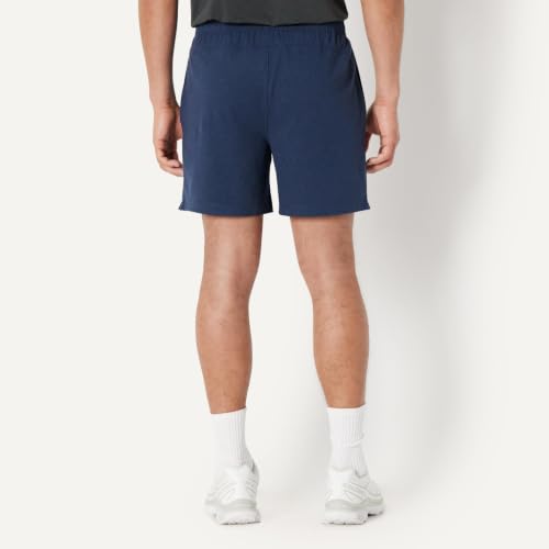 Amazon Essentials Men's Supersoft 6-Inch Relaxed-Fit Athletic Shorts - Medium Space Dye Navy