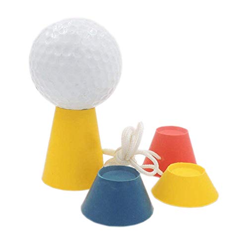 Winter Golf Tees - Multi-Coloured Rubber, 16 Pcs, 4 Heights (12mm, 17mm, 22mm, 37mm)