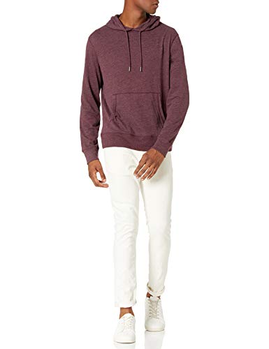 Amazon Essentials Men's Lightweight Jersey Pullover Hoodie, Burgundy, X-Small