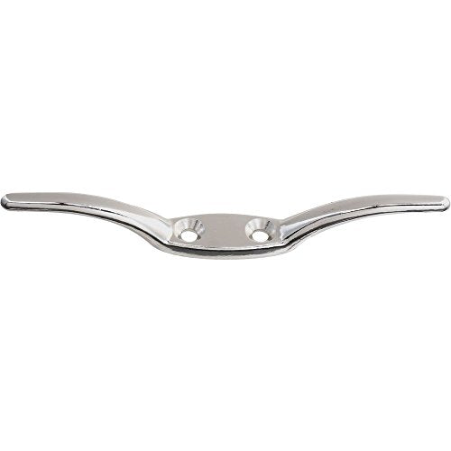 Rope Cleat - Nickel Finish, 6 Inch, 30 lbs Safe Working Load