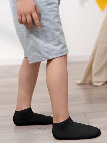 Kids' Half Cushion Low Cut Athletic Ankle Socks - 15 Pack, 4-6 Years/Black