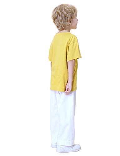 TOPTIE White Adult Kids Karate Pants Martial Arts Uniform for Training