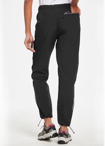 Women's Hiking Pants - Quick Dry Lightweight Cargo - Medium 29'' Black