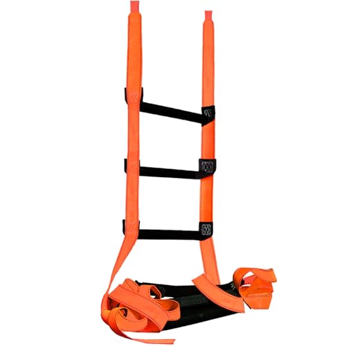 Fire Escape Ladder, 16.5 Feet Portable Safety Rope Ladder with 2 Hooks for 2-3 Story Homes, Multi-use for Kids and Adults