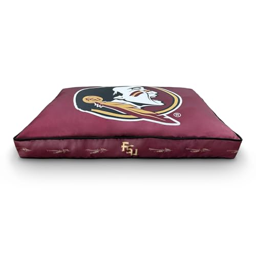 NCAA Florida State Premium Dog Bed - Soft Microfiber, Small/Medium