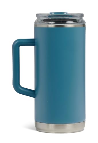 Igloo 36 Oz Stainless Steel Beer Mug - 1L Blue Vacuum-Insulated, Leakproof Lid