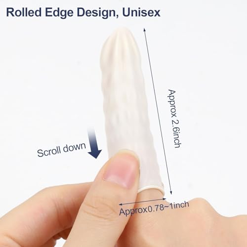 Disposable Finger Cots - Powder-Free Protective Finger Gloves, Medium 100pcs