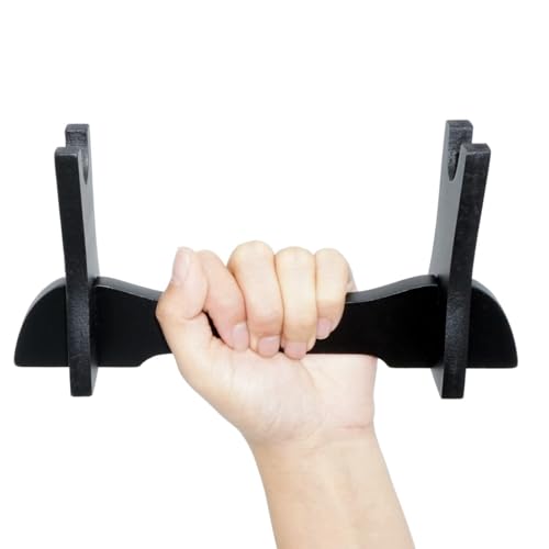 8" Black Wood Mini Sword Display Stand for Short Swords
