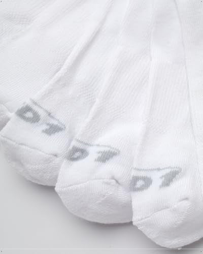 Boys Low Cut Cushioned Athletic No Show Socks - 8 Pack White