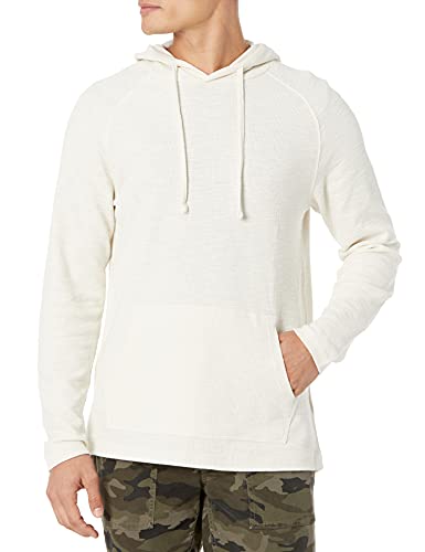 Men's Pullover Hoodie - Long Sleeve Slub Thermal, Large Tall / Ivory