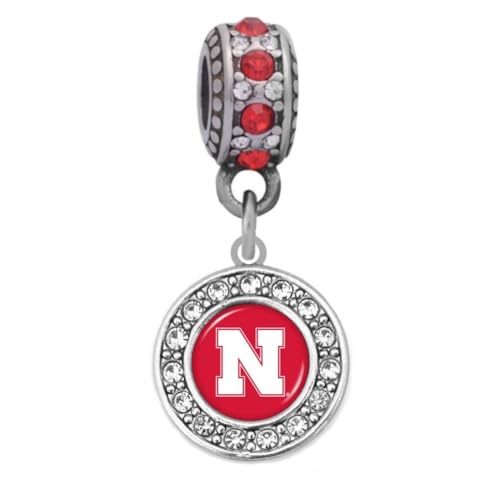 Nebraska Crystal Charm for Bracelets and Necklaces