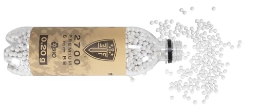 Biodegradable 6mm Airsoft BBs - 2700 Count, 0.20g Premium Ammo