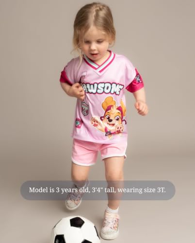 Paw Patrol Toddler Pink Mesh Soccer Jersey Skye 4T Athletic T-Shirt for Kids