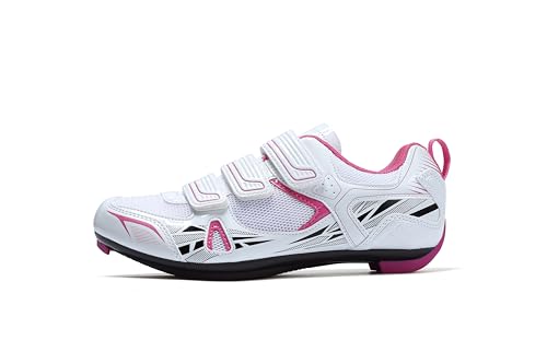 Pink Patavinity Cycling Women Shoes for Bike with Delta-Compatible Cleats - Size 8
