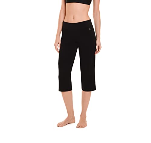 Danskin Women's Sleek Fit Yoga Crop Pants - Black, 2X