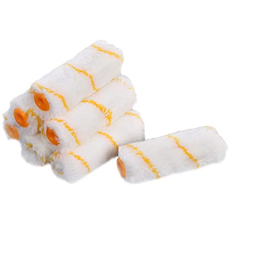 10 Packs Paint Roller Refill Covers, 4 Inch 1/2 Inch Nap Woven Micro-Fiber Paint Roller, Small Roller Brushes Replacement Set Home Paint Tool Kit for Home Improvement