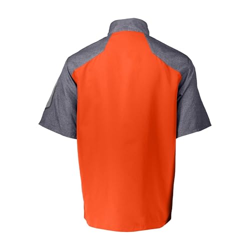 Holloway Raider Pullover Cage Jacket Orange 3XL Weather-Resistant Quarter Zip