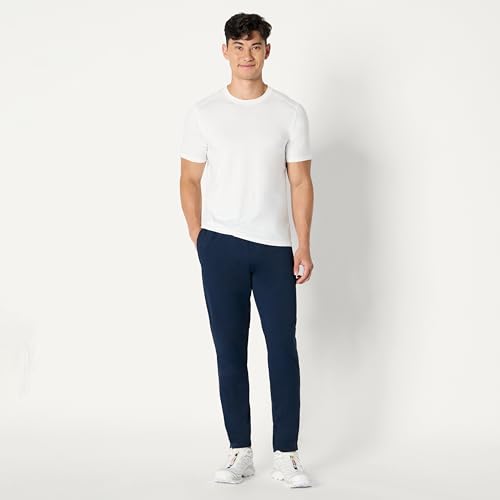 Amazon Essentials Men's Performance Stretch Jogger Pants with Zip Open Bottom, Small, Navy