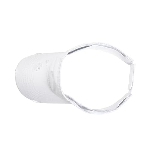 Retro Ripped Sun Visor Hat - White Baseball Visor for Men & Women
