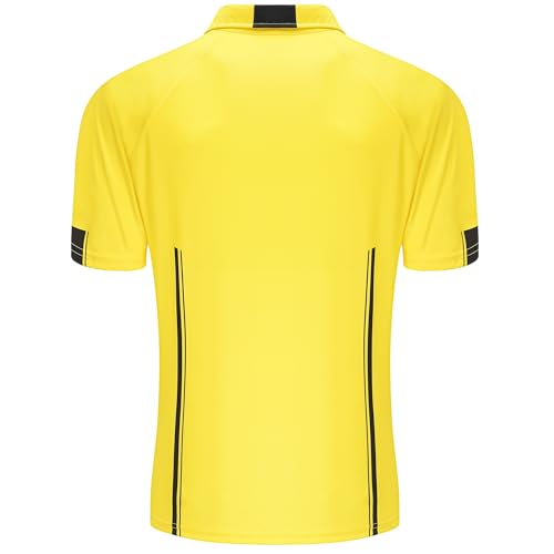 Soccer Referee Shirt - Official Umpire Jersey - Large Yellow