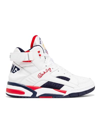 Eclipse OG Basketball Sneakers - White/Navy/Red, Men’s Sizes 5-16