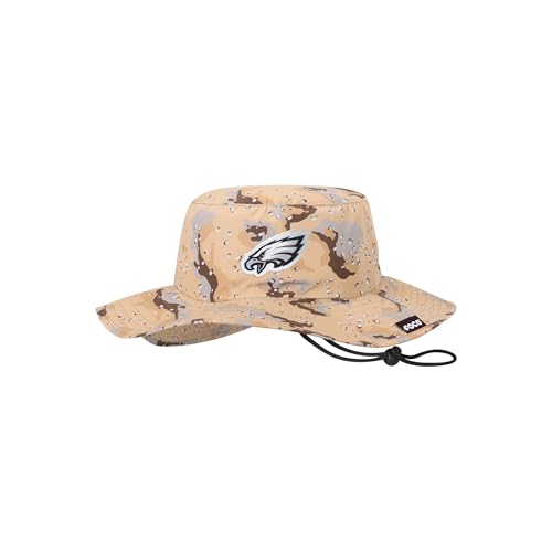 NFL Bucket Hat - Solid Team Color Logo - Philadelphia Eagles - One Size - Desert Camo
