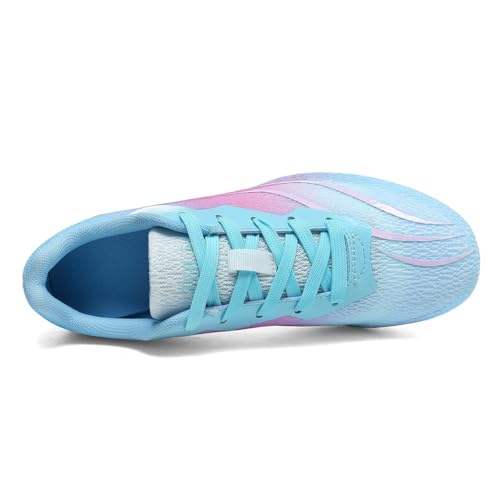 WESHIRUN Track & Field Spikes Shoes Men Women Kids Racing & Jumping Sneakers - Pink, Size 8 Women / 6.5 Men