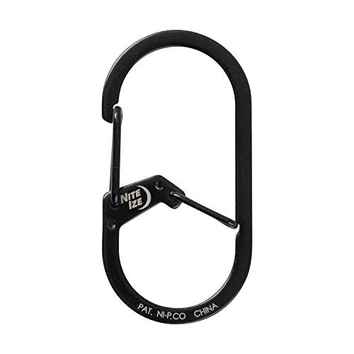 G-Series Dual Chamber Carabiner Keychain, Size #2 - Black