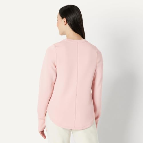 Relaxed-Fit Long Sleeve Crewneck Sweatshirt - Medium Dusty Pink