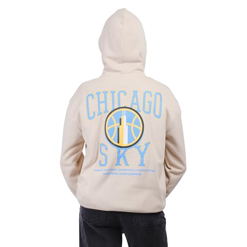 Women's WNBA Chicago Sky Hoodie Sweatshirt - Ultra Game Official Soft Fashion Top - Medium Sand