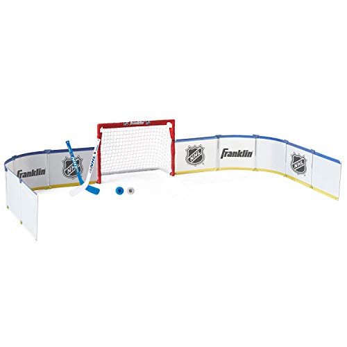 Mini Hockey Rink Set - Half Rink with Goal, Sticks & Ball