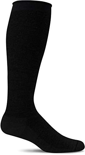 Sockwell Women's Wide Calf Floral Graduated Compression Socks Medium-Large Black