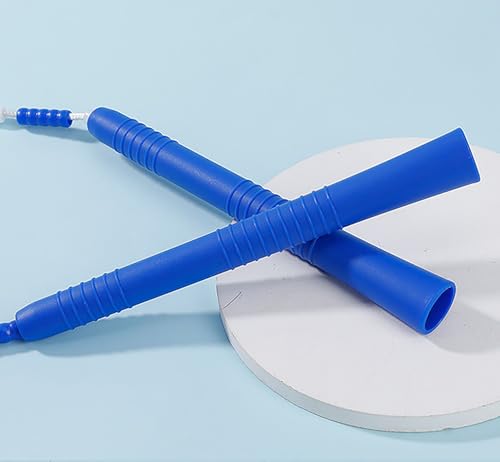 Jump Rope Set - 2 Pcs 3.28ft Polyester Fitness Ropes - Blue and Purple